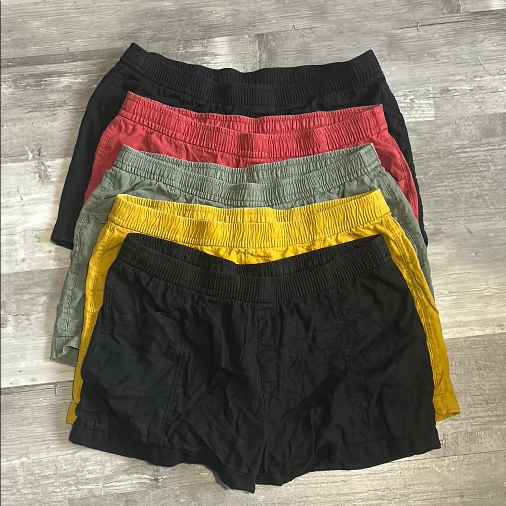 Old Navy High Rise Linen Short Womens Large With Pockets